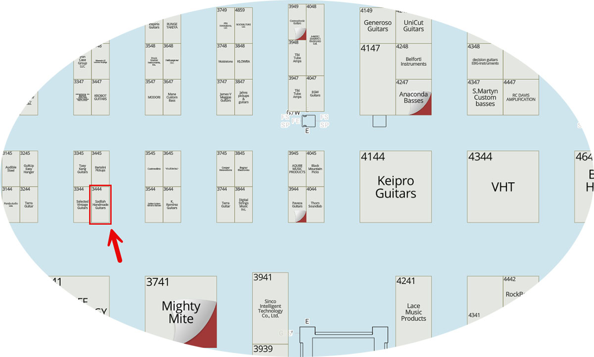 NAMM Booth Location